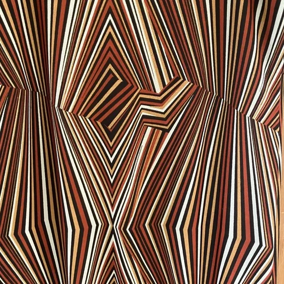 Vintage Boho Brown and Cream High Low Dress - Picture 3 of 6